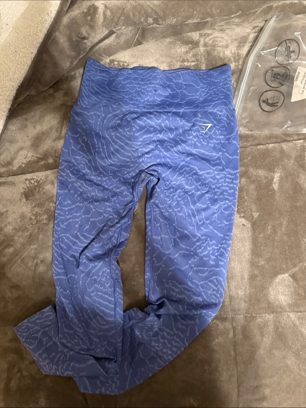 Gymshark Kids Purple-Blue Patterned Leggings